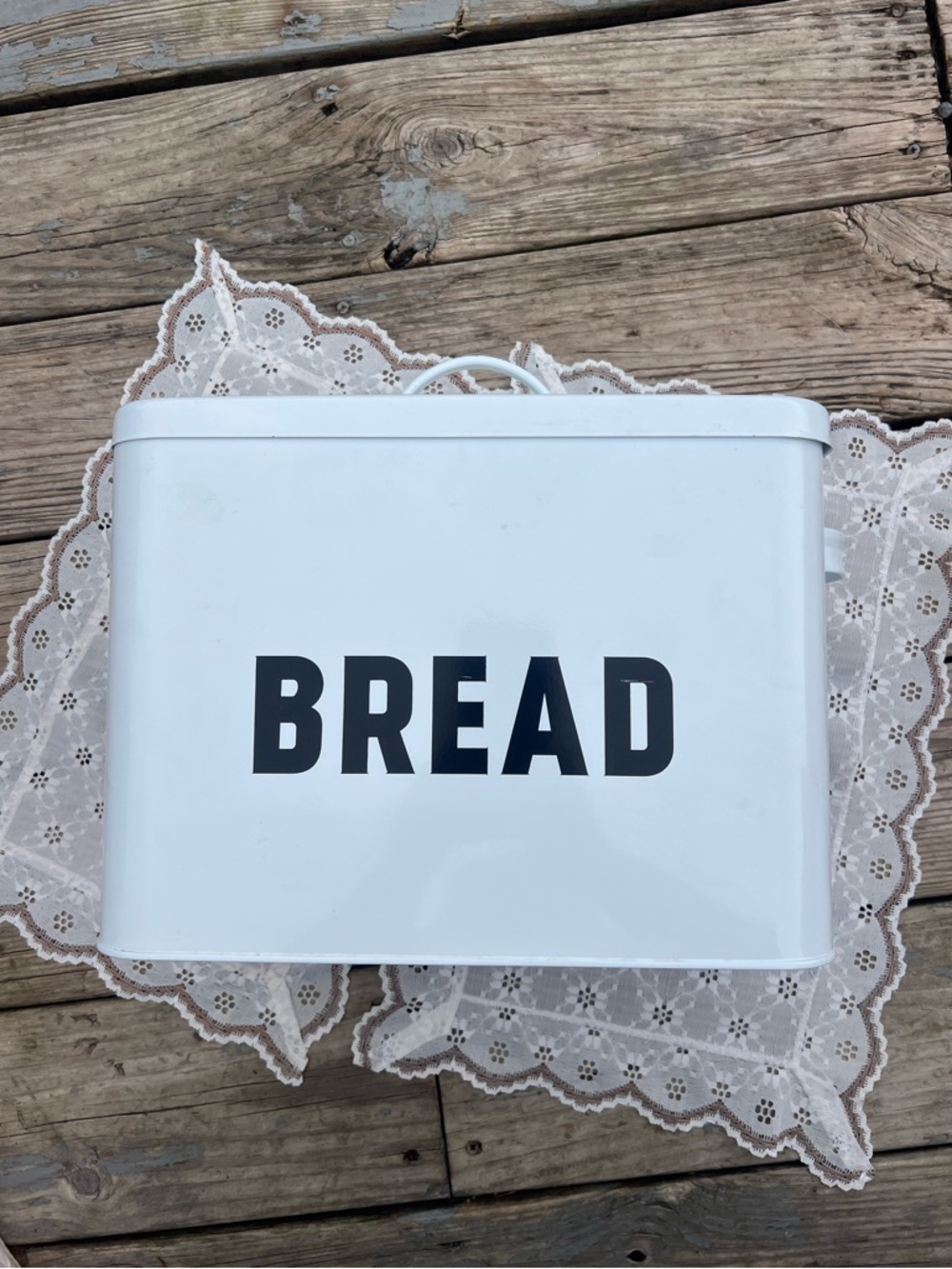 Metal Bread Bin Loaves Storage Canister Tins - Tight Fitting Lids - Countertop